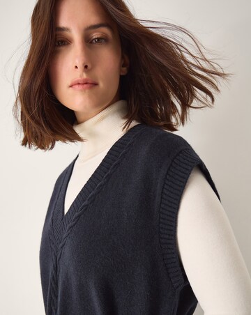 Monsoon Cohen Tie Waist Cable Knit Vest