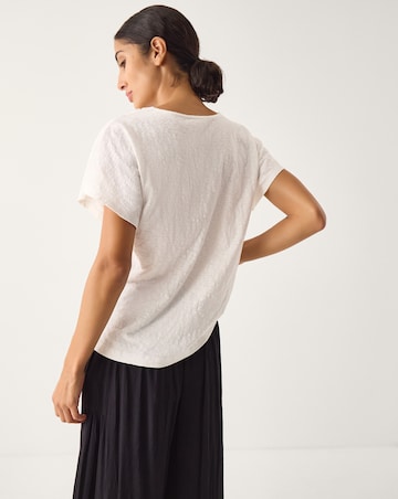 Monsoon Amaya Crochet V-Neck T-Shirt