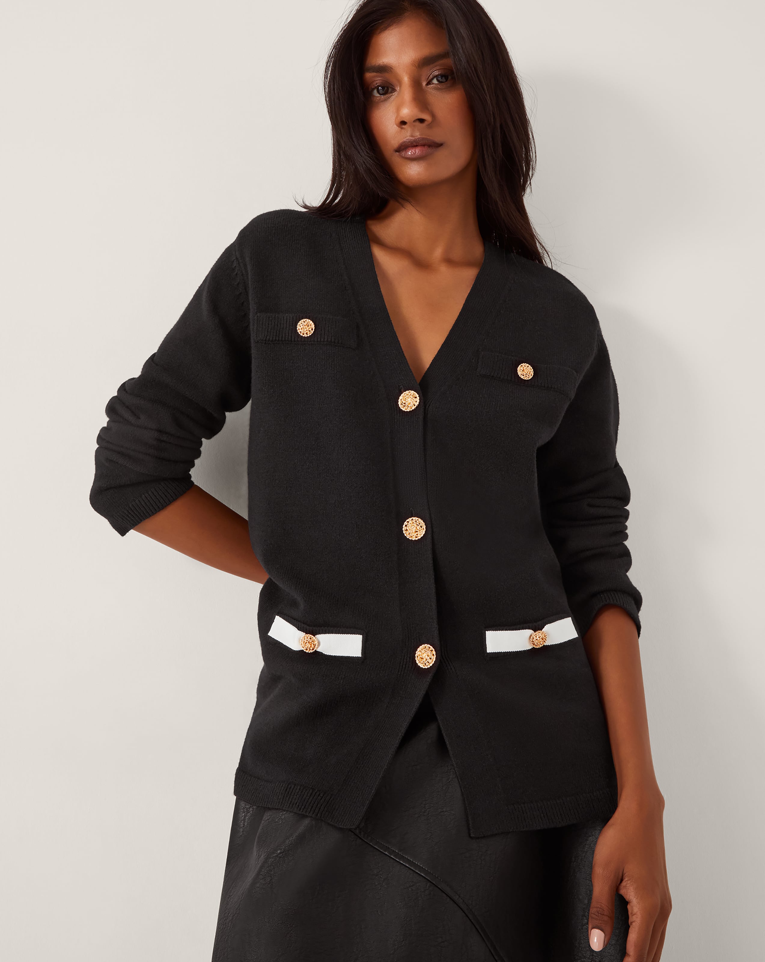 New In - Monsoon Leila Button Longline Cardigan