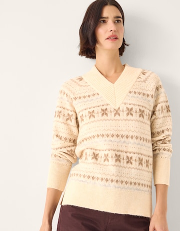 Monsoon Febe V-Neck Fair Isle Jumper