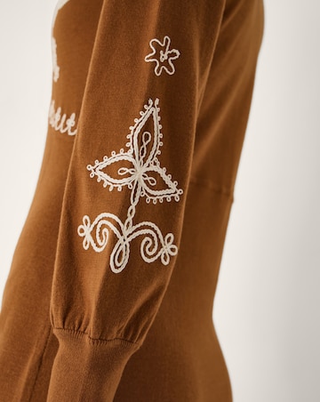 Monsoon Cleo V-Neck Knit Midi Dress