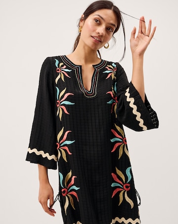 Monsoon Bonnie Embroidered Mini Kaftan