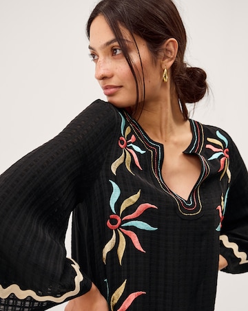 Monsoon Bonnie Embroidered Mini Kaftan