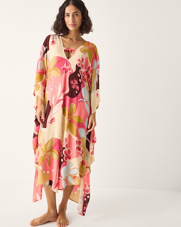 Monsoon Iris Floral Print Maxi Kaftan