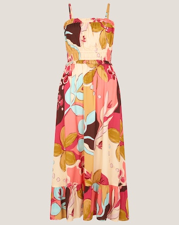 Monsoon Iris Floral Bandeau Midi Dress