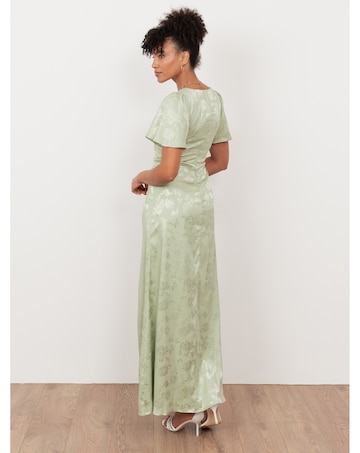 Maya Deluxe Jacquard Fabric Dress