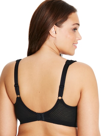 Miss Mary of Sweden Diamond Non Wired Cotton Bra Black