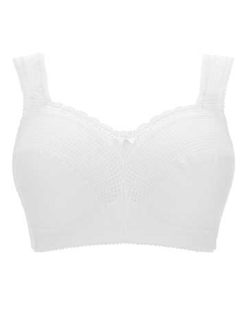 Miss Mary of Sweden Diamond Non Wired Cotton Bra White