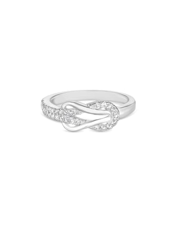 Simply Silver Sterling Silver 925 Cubic Zirconia Knot Ring