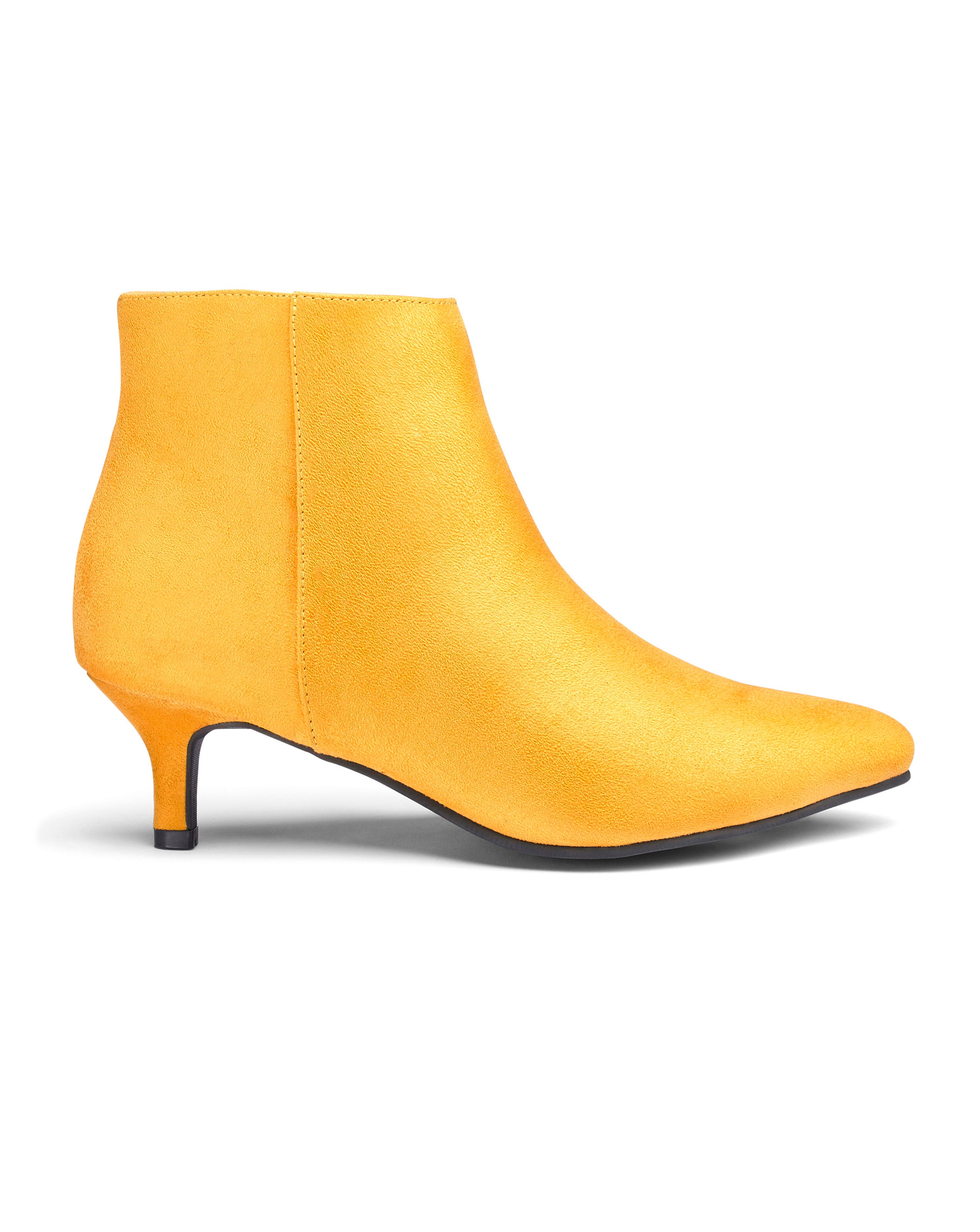 Flexi Sole Kitten Heel Ankle Boots Wide E Fit | Simply Be
