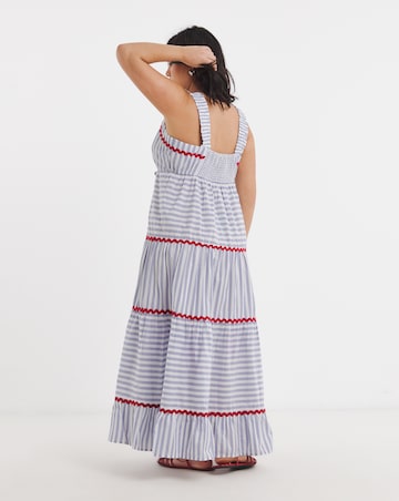 Stripe Maxi Dress With Ric Rac Trim