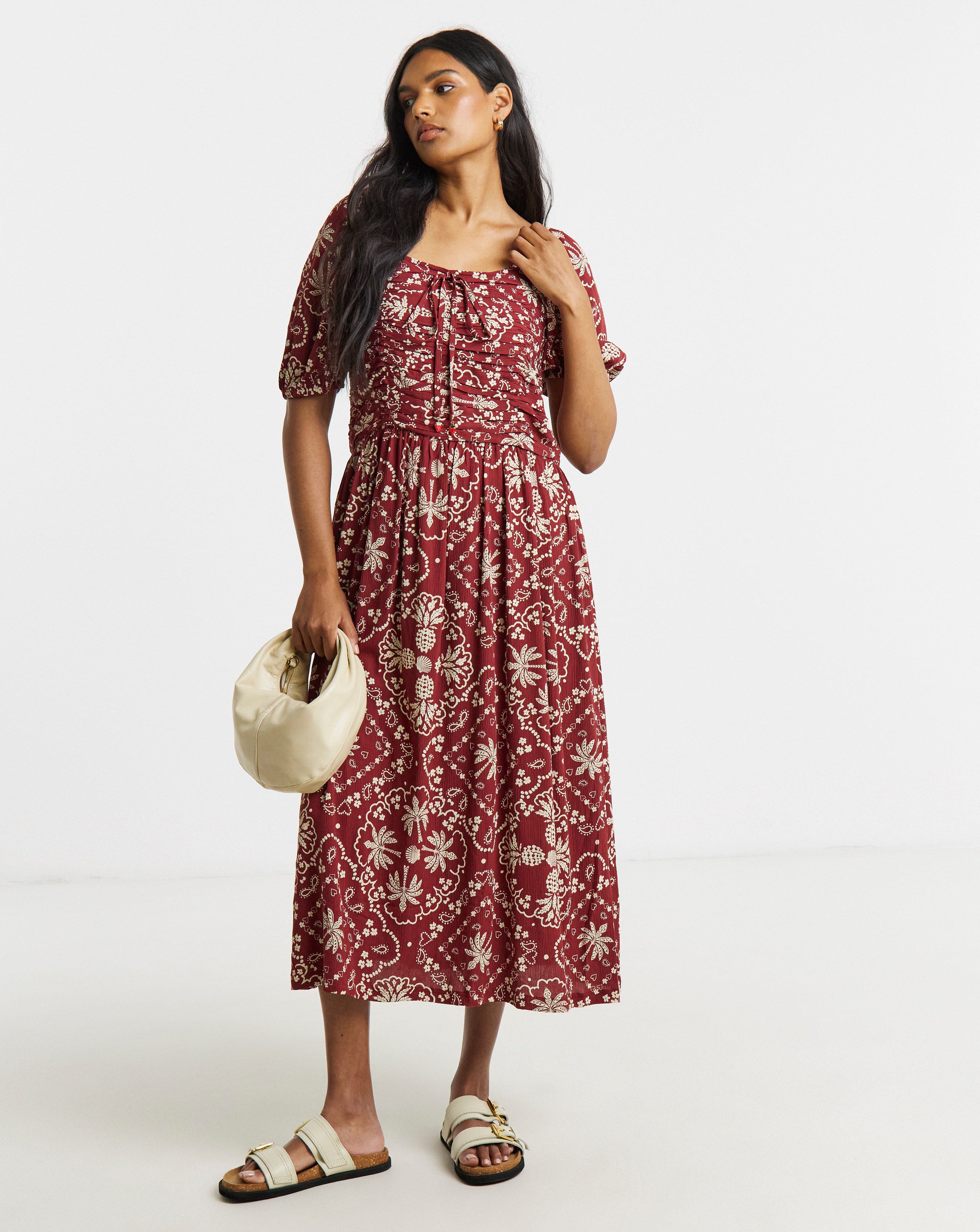 New In - Crinkle Midi Dress