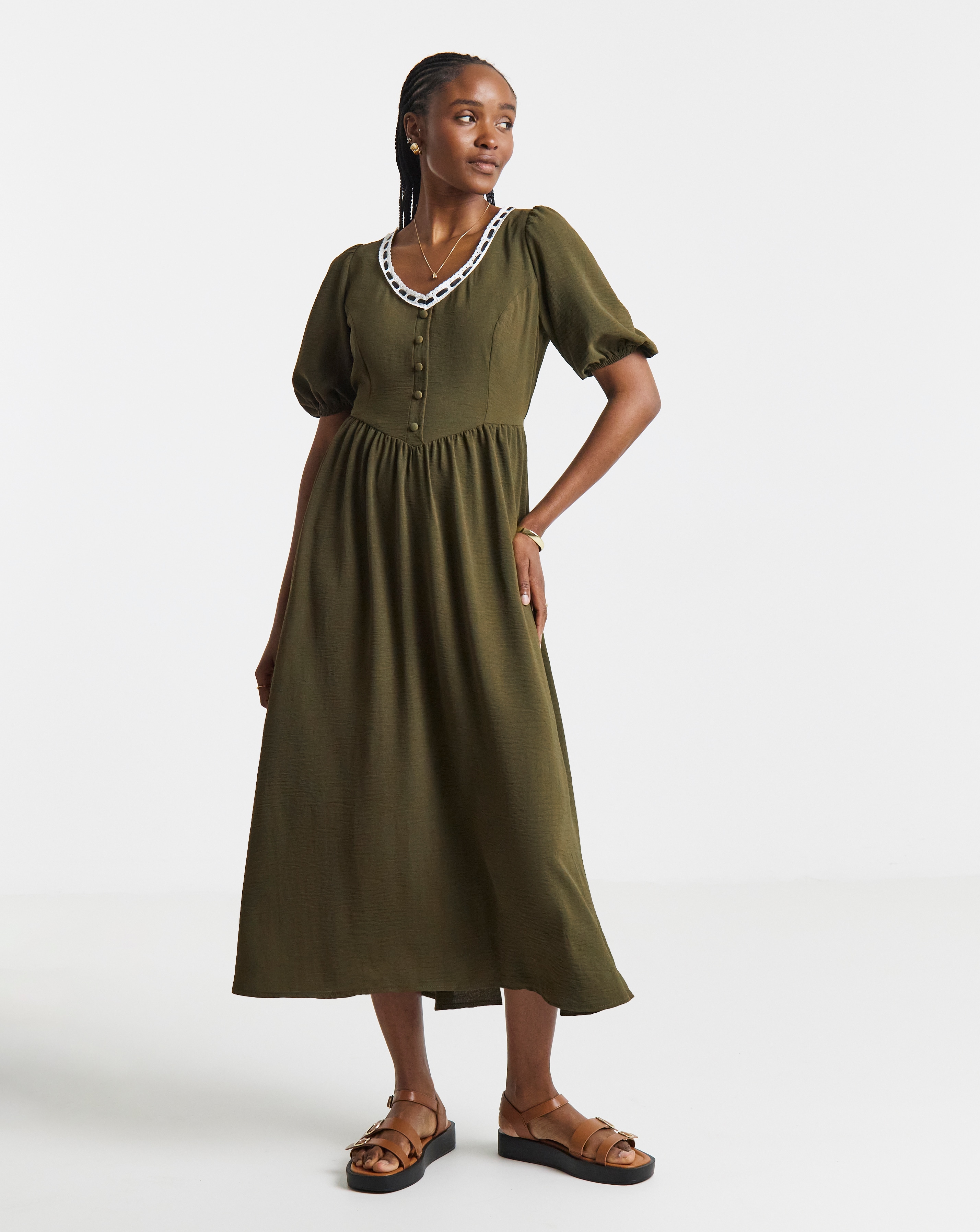 New In - Historic Detail Midi Dress