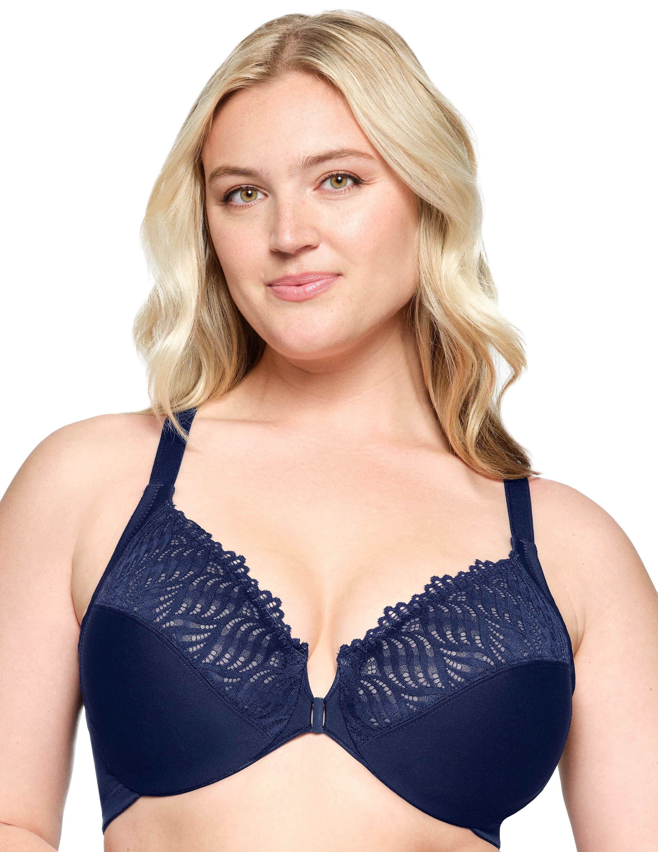Glamorise Plus Size Front-Close T-Back WonderWire 1246