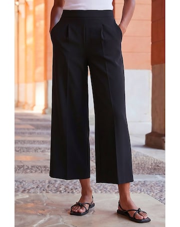 Roman Wide Leg Cropped Culottes