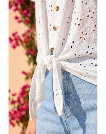 Roman Broderie Stretch Jersey Top
