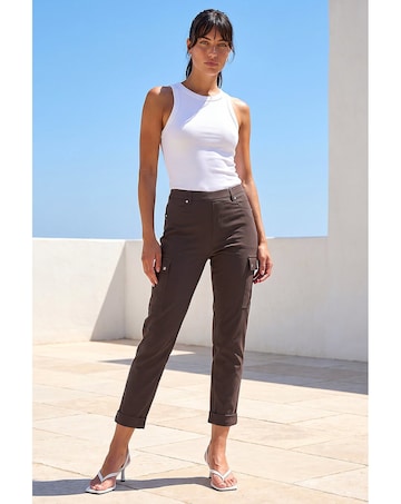 Roman Turn Up Stretch Cargo Trousers