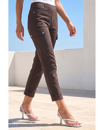 Roman Turn Up Stretch Cargo Trousers