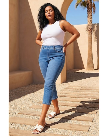 Roman Curve Cropped Denim Jeggings