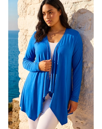 Roman Curve Waterfall Longline Cardigan