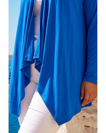 Roman Curve Waterfall Longline Cardigan