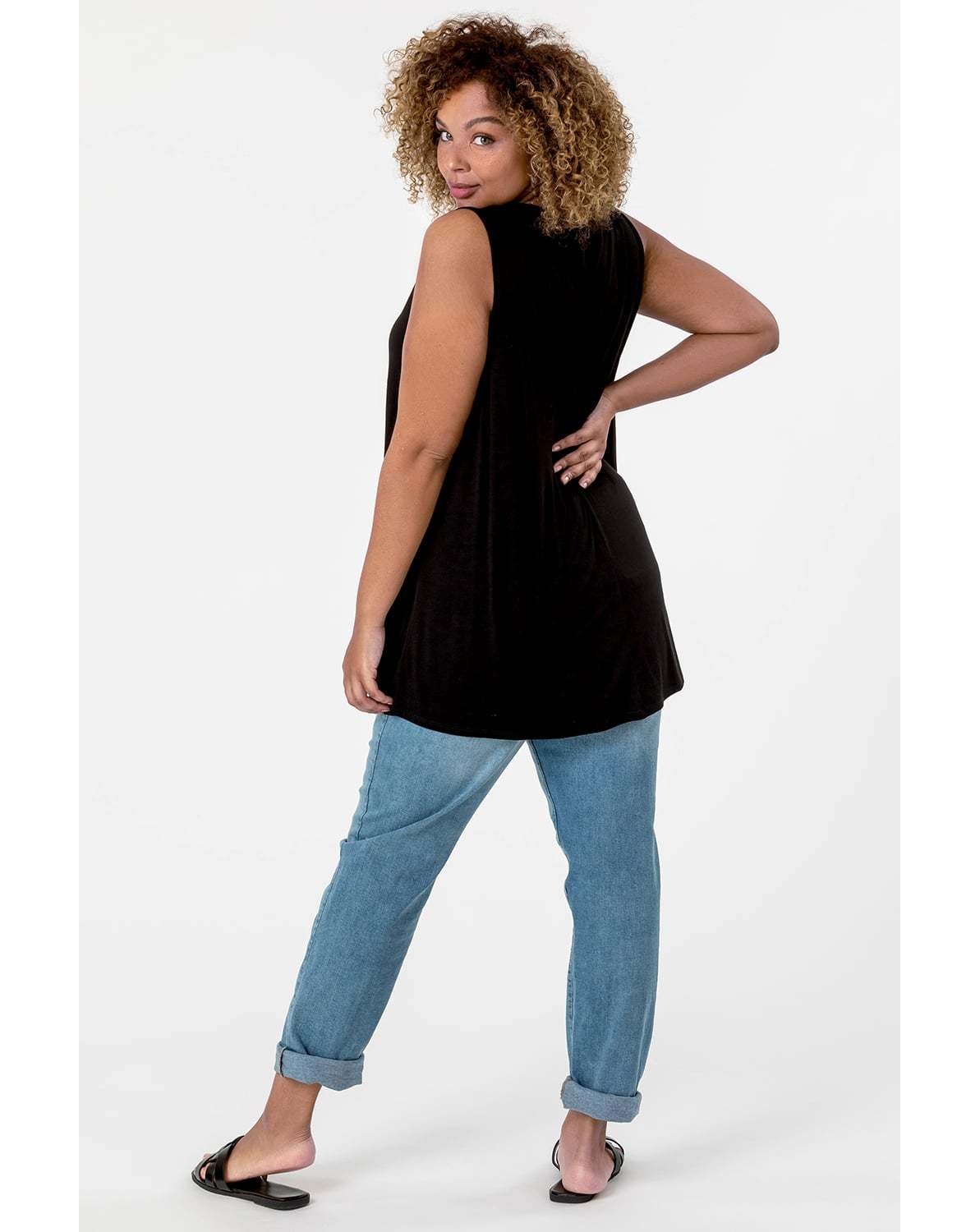 New In - Roman Curve V-Neck Vest Top