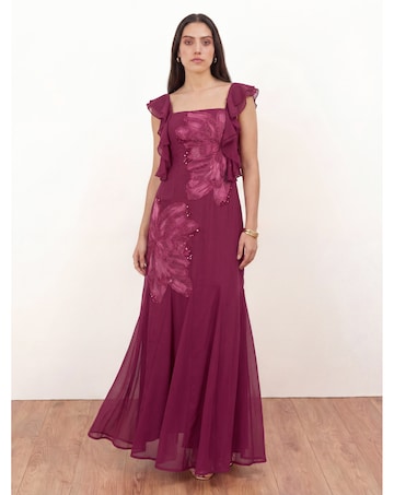 Maya Deluxe Embroidered Maxi Dress
