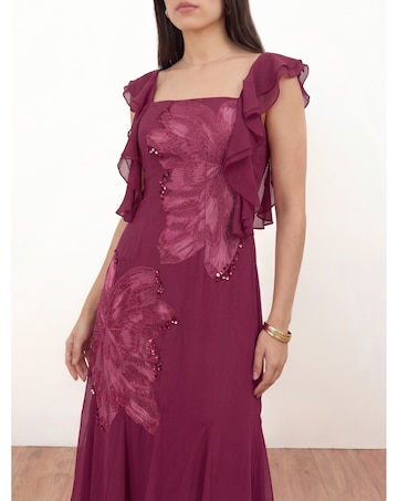 Maya Deluxe Embroidered Maxi Dress