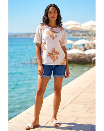 Roman Floral Embroidered Top
