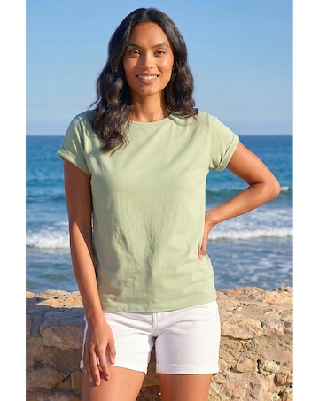 Roman Stretch Cotton Jersey T-Shirt