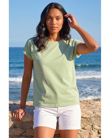 Roman Stretch Cotton Jersey T-Shirt