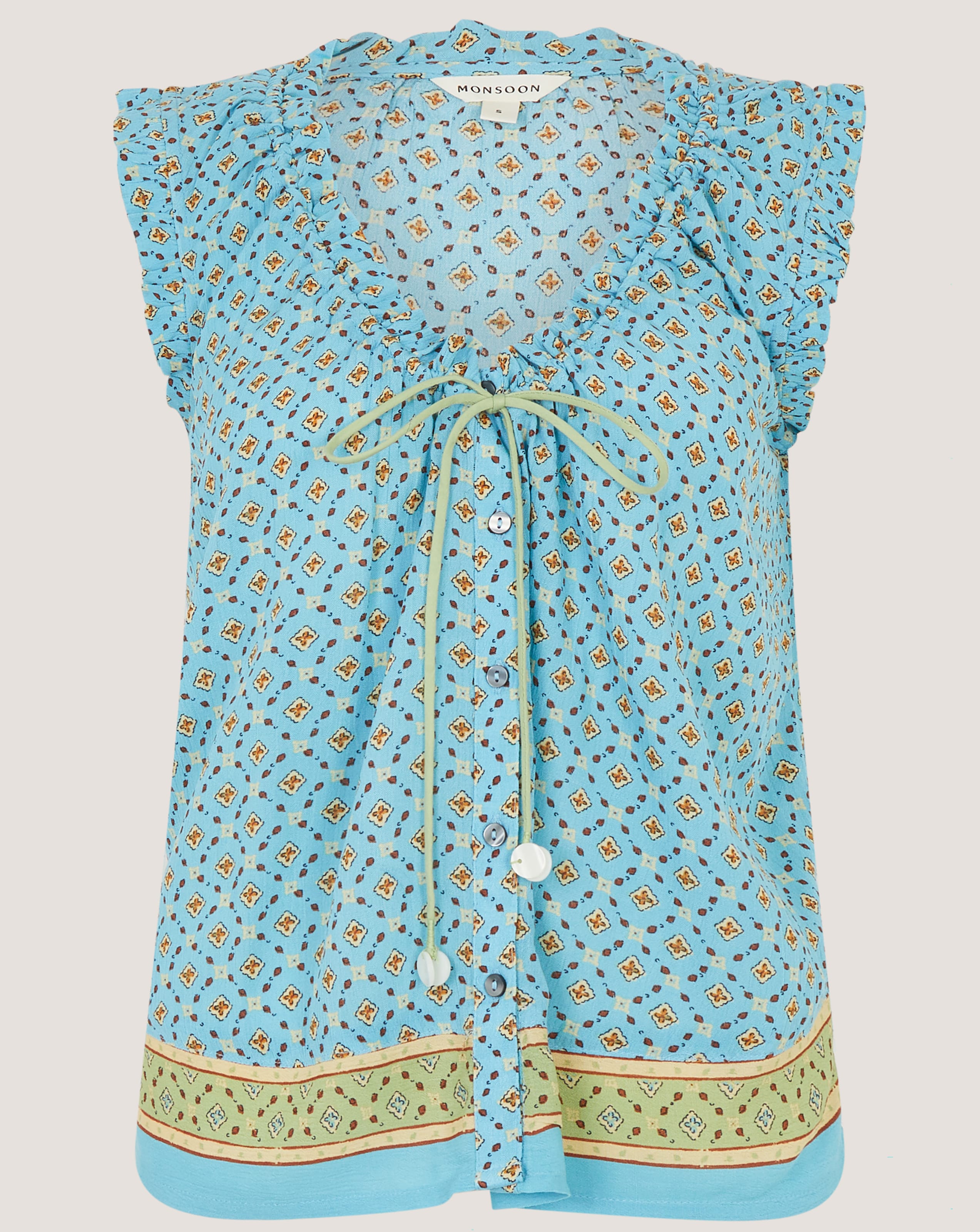 New In - Monsoon Millie Print Frill Top