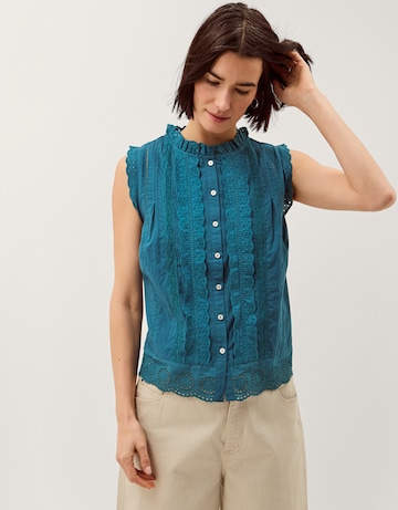 Monsoon Trish Sleeveless Frill Top