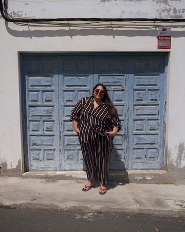 Callie Thorpe x Monsoon Stripe Trousers