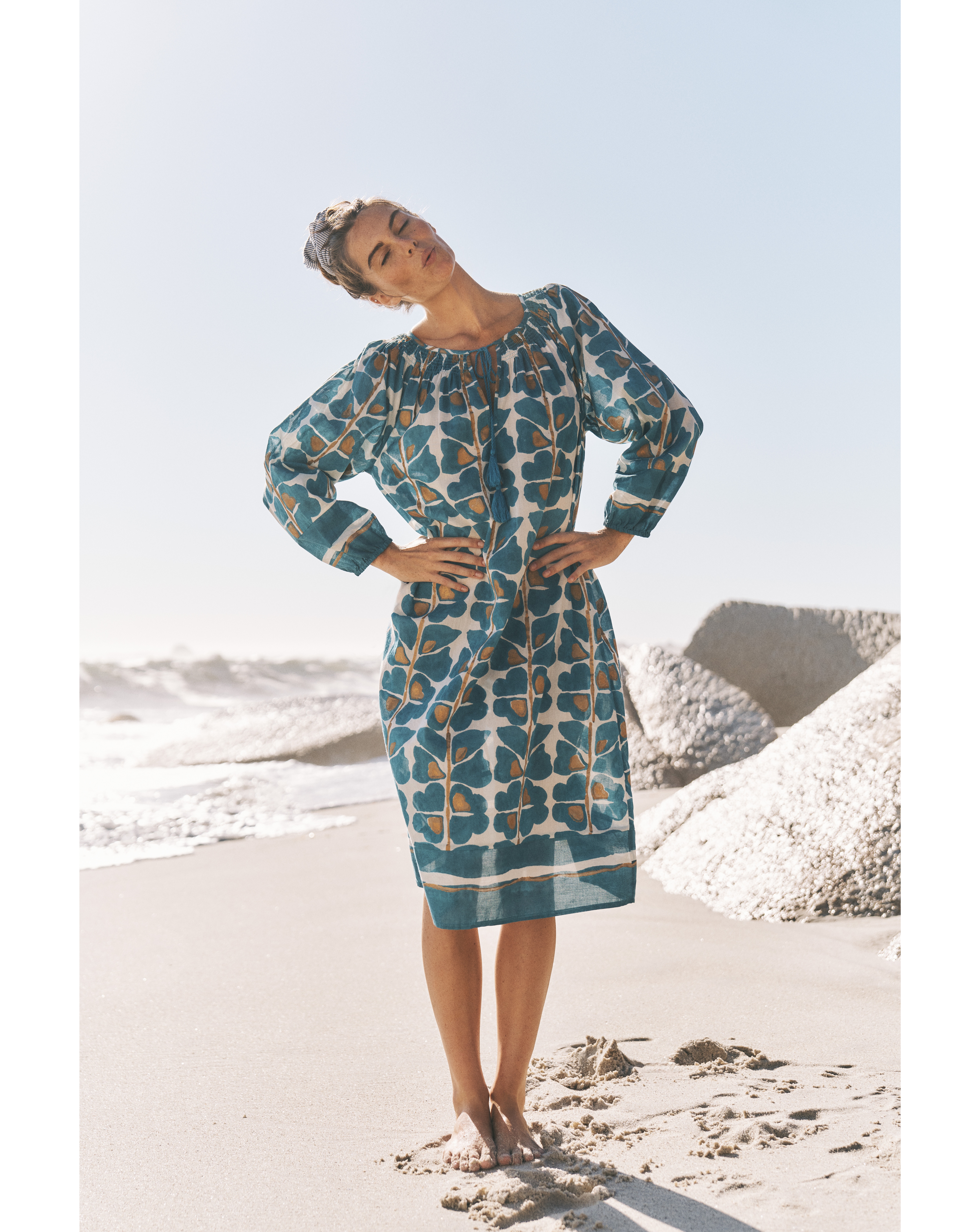 New In - Monsoon Leila Print Midi Beach Dress