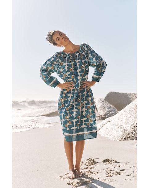 Monsoon Leila Print Midi Beach Dress