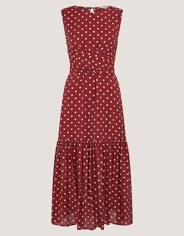 Monsoon Claire Polka Dot Midi Dress