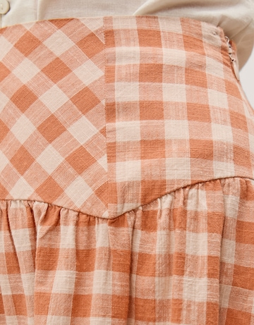Monsoon Hattie Gingham Midi Skirt