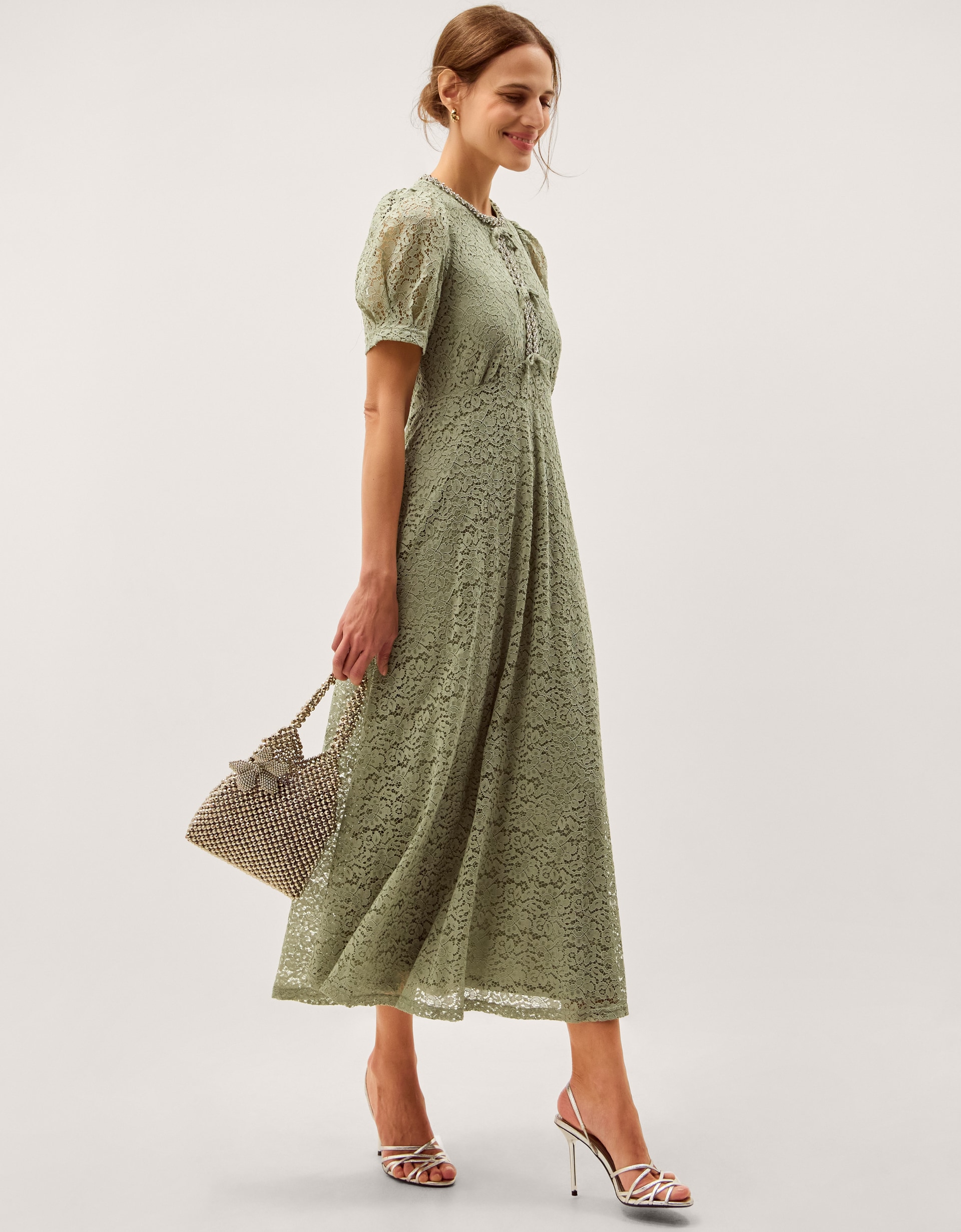 New In - Monsoon Celina Lace Midi Dress