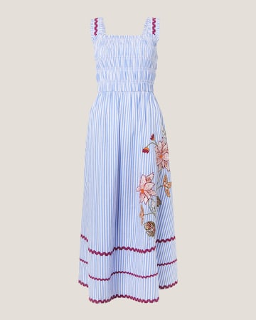 Monsoon Sloane Floral Stripe Midi Dress