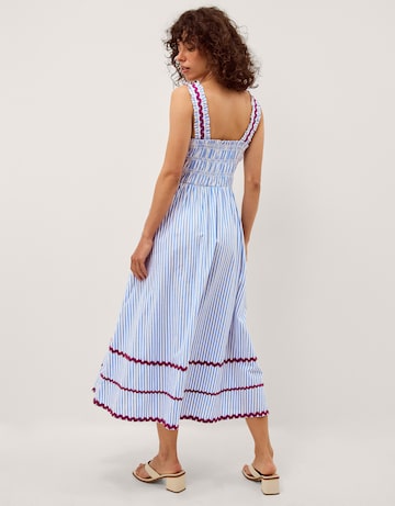 Monsoon Sloane Floral Stripe Midi Dress