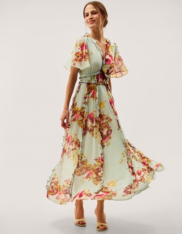 Monsoon Perrie Print Frill Maxi Dress