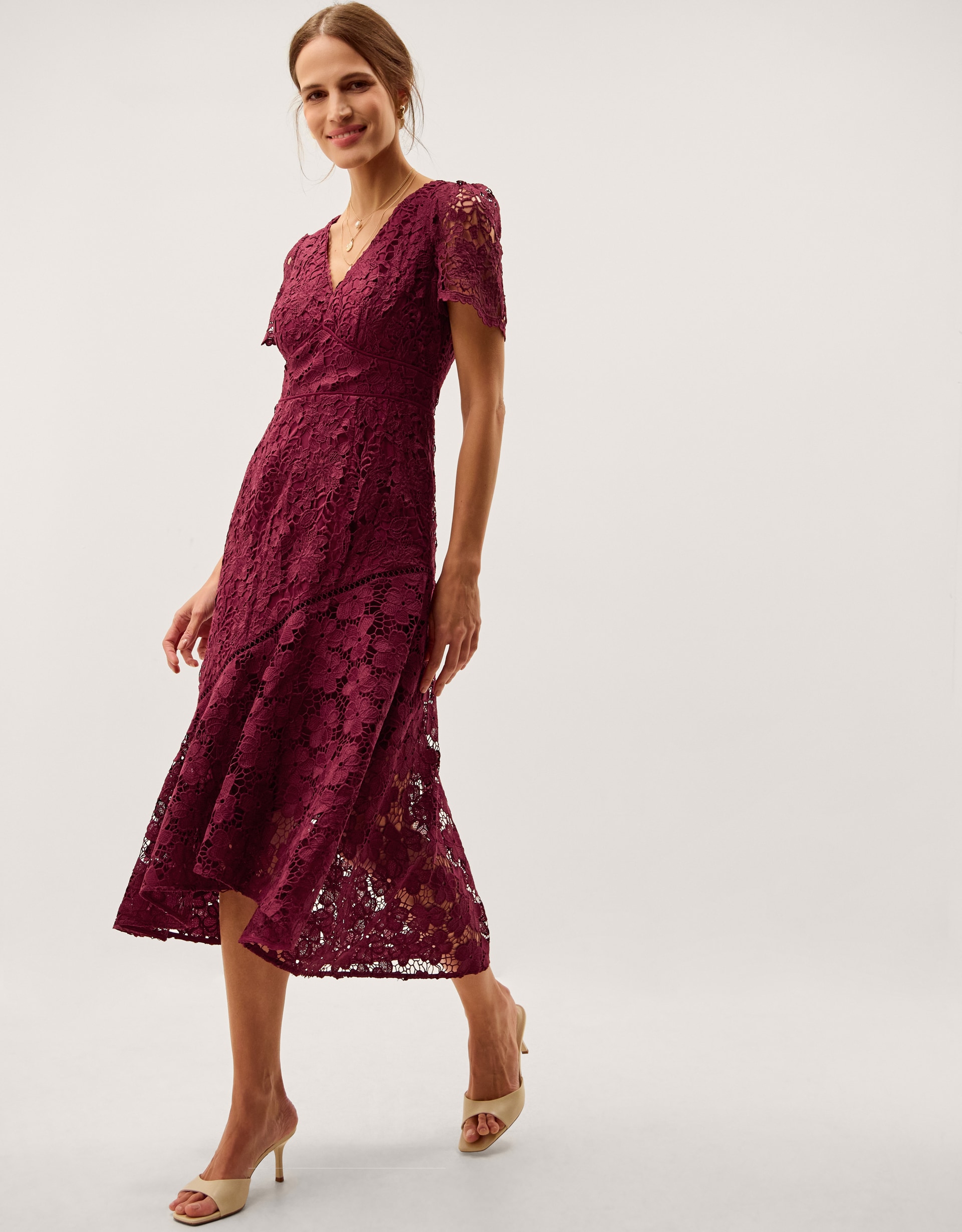 New In - Monsoon Gia Cutwork Lace Midi Dress