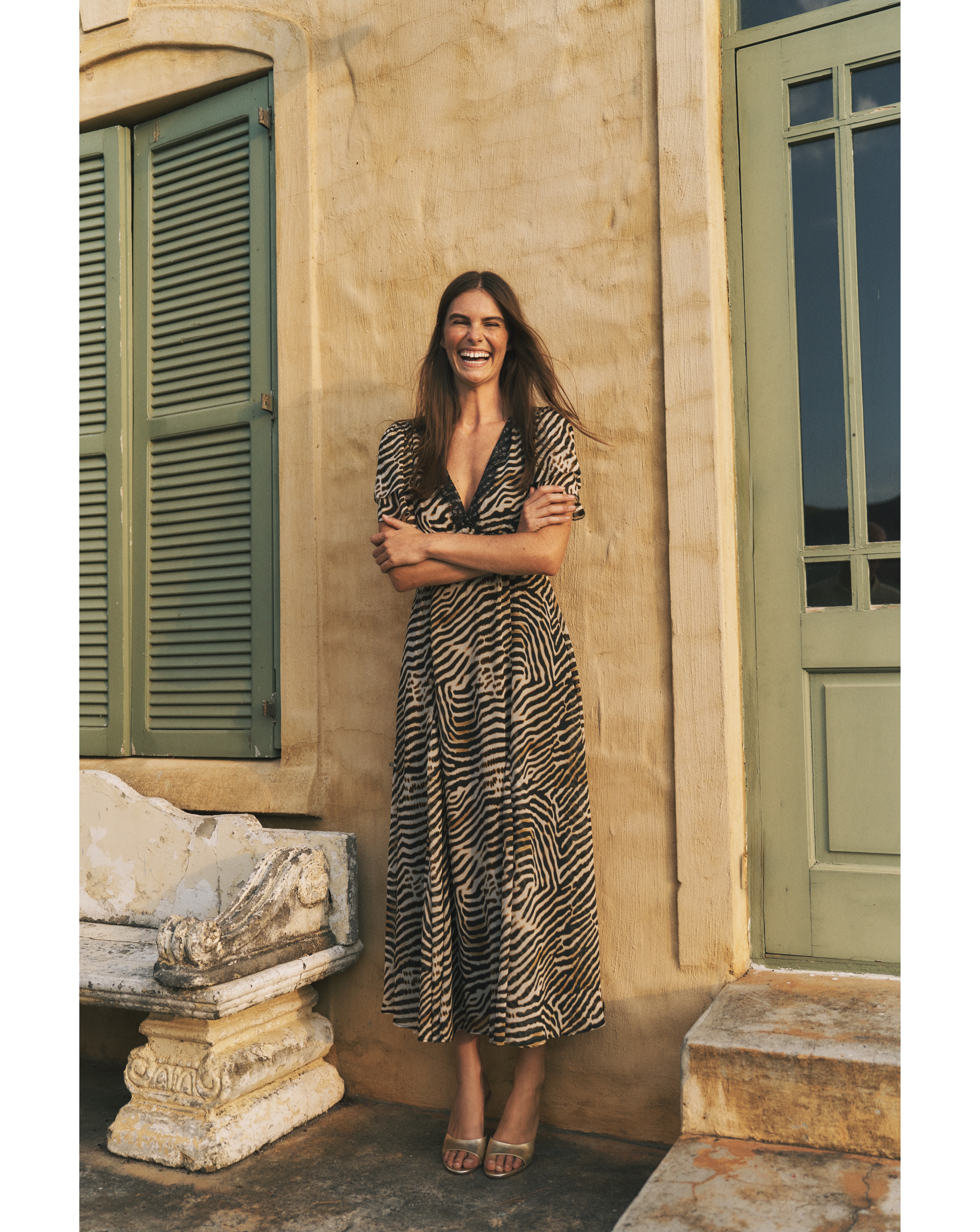 New In - Monsoon Annie Animal Print Midi Dress