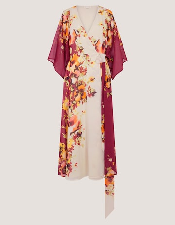 Monsoon Parrie Floral Midi Wrap Dress