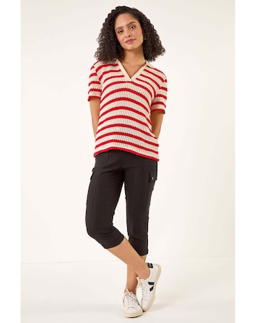 Roman Cropped Cargo Stretch Trouser