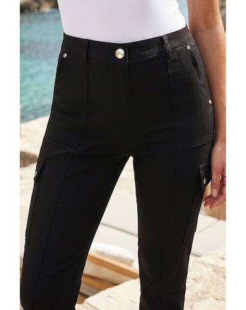 Roman Cropped Cargo Stretch Trouser