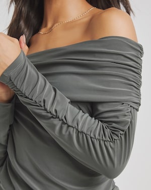 Ruched Bardot Top - Image 4