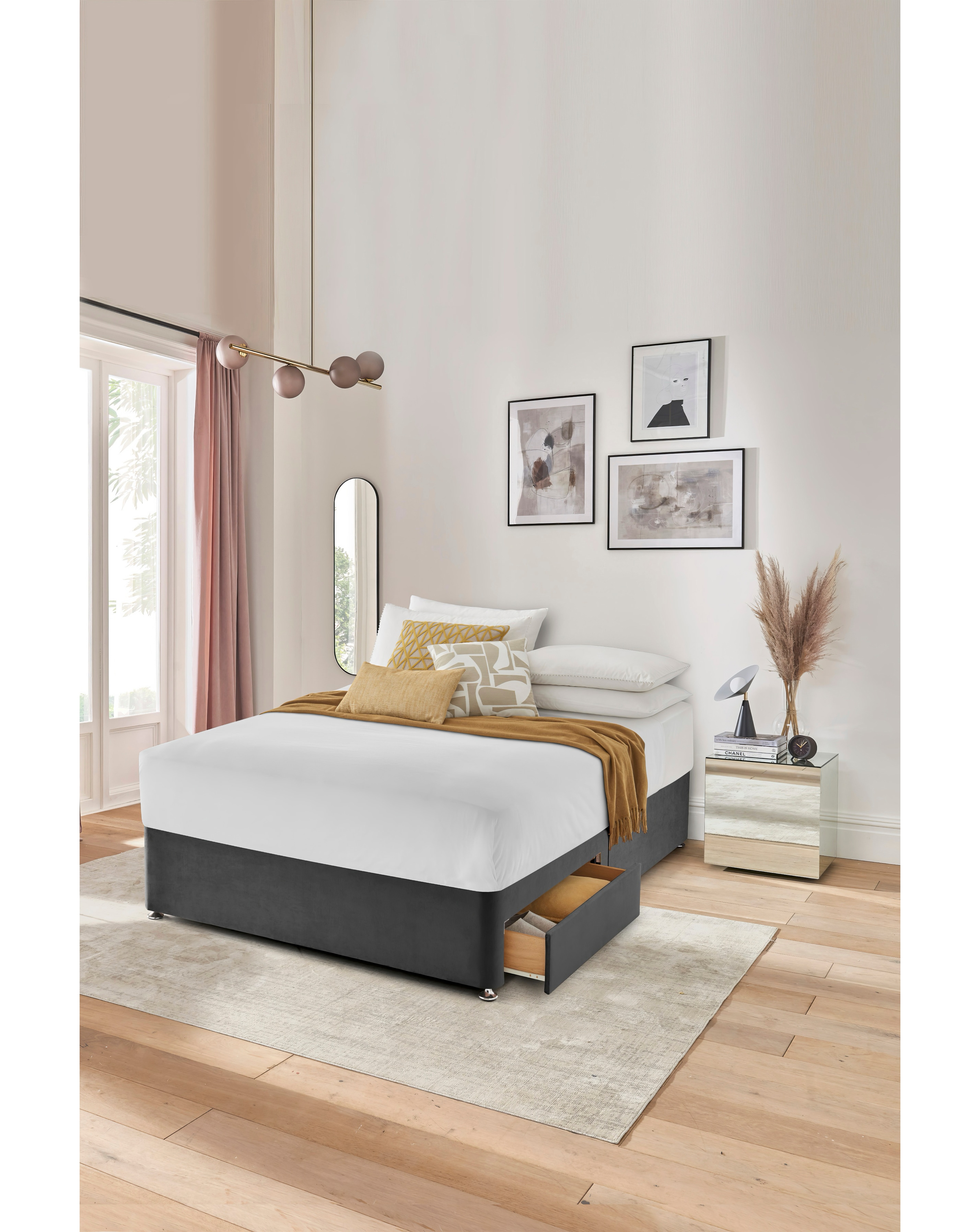 New In - Silentnight Velvet 2 Drawer Divan Base