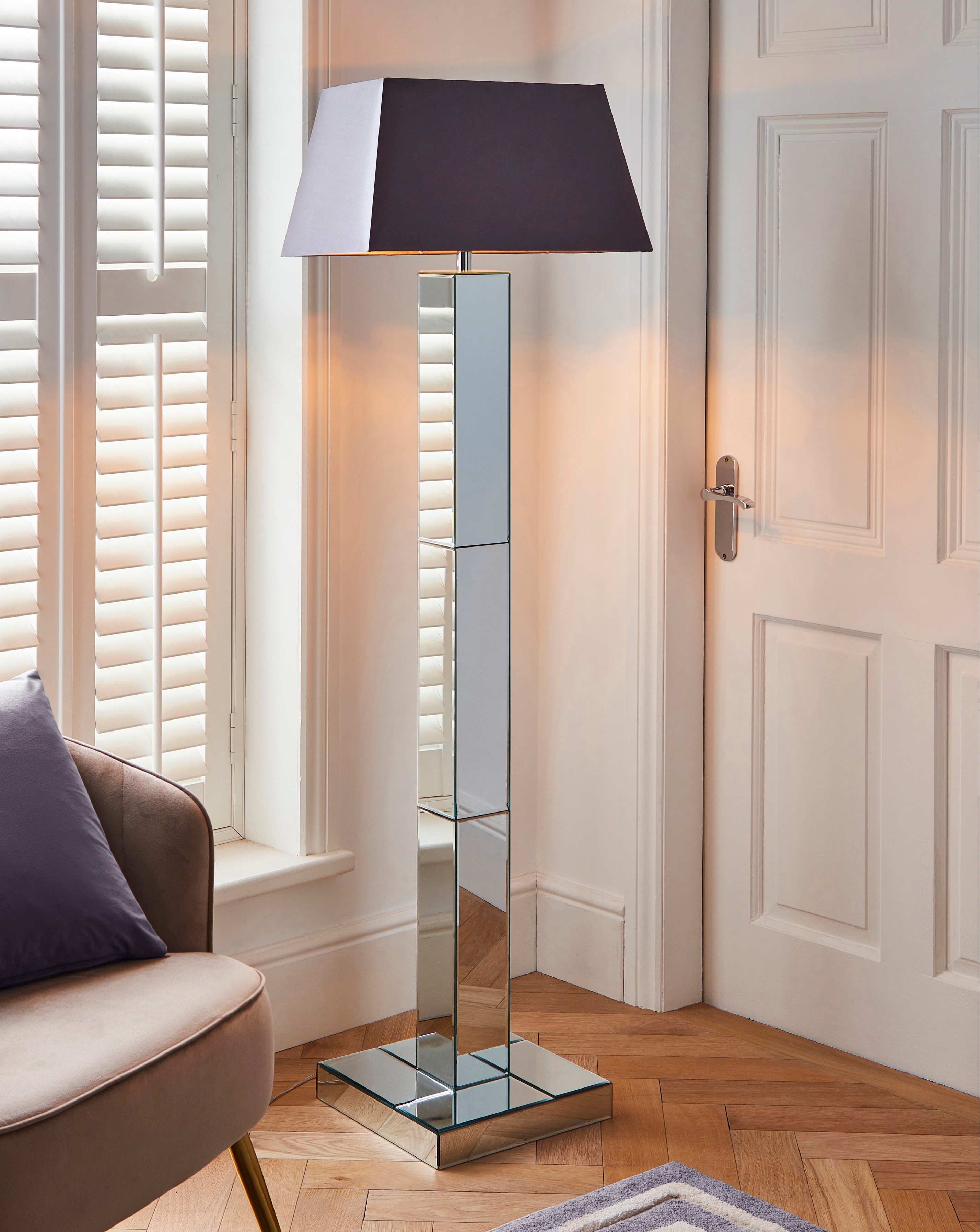 New In - Joanna Hope Mia Mirrored Floor Lamp
